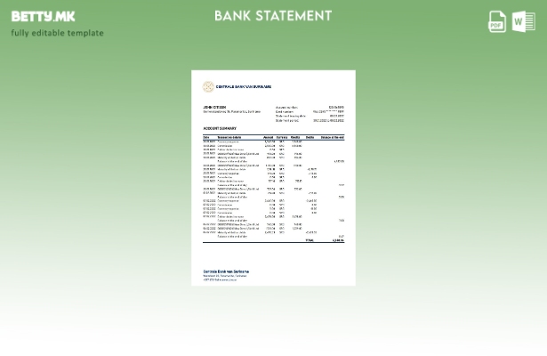 модерен стил Суринам Централна банка Ван Суринам банкарски образец ексел